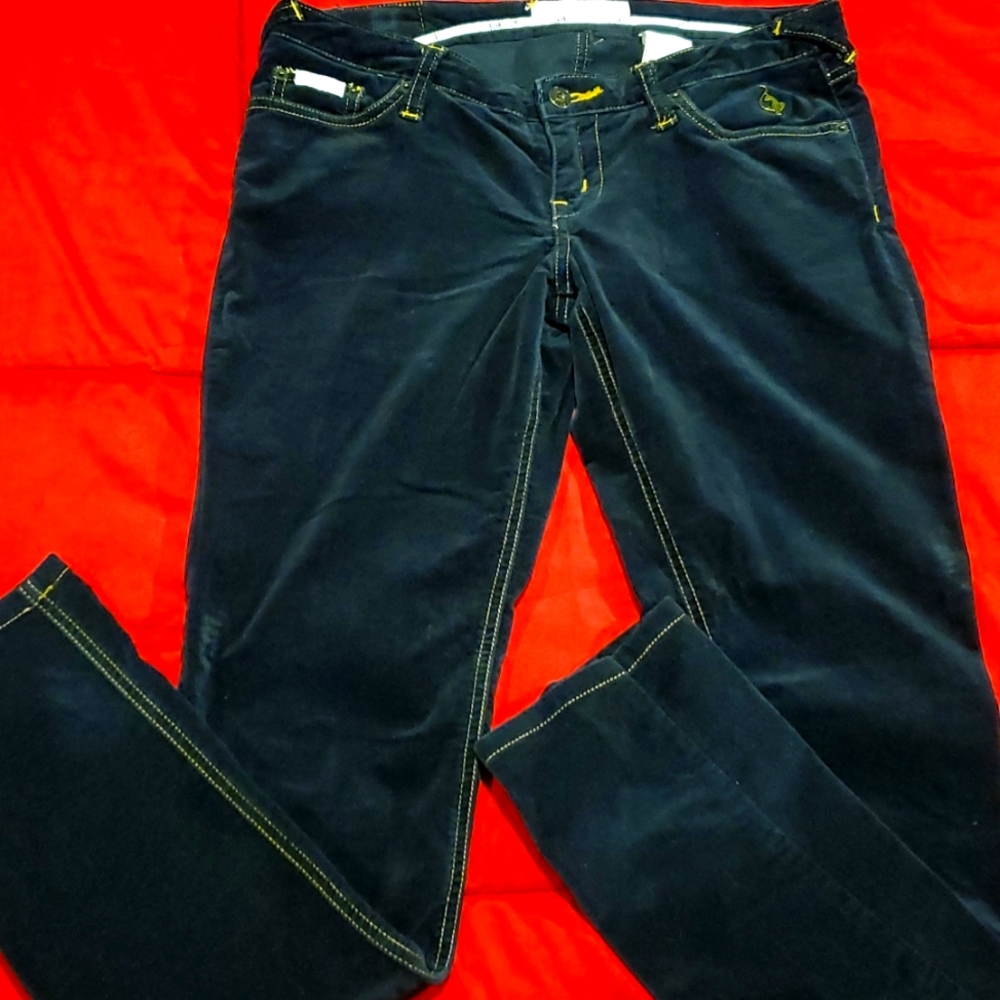 Baby phat black velvet jeans,size 3